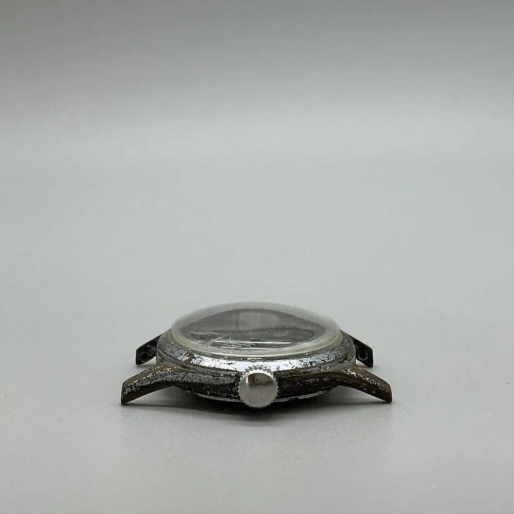 Vintage 1940s Military Bulova WWII Era Mens Watch 30mm Black Dial Not Running